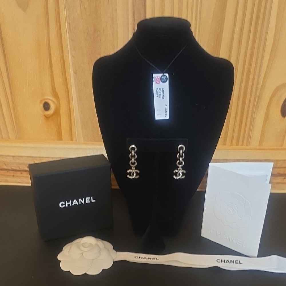 CHANEL Silver Iconic Earrings